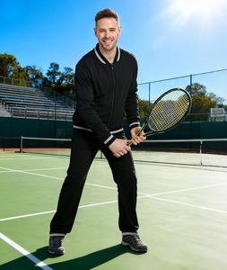 Wholesale Mens Tracksuit Set Black Bomber <b>Jacket</b> Jogger Pants Custom <b>Zip</b> <b>Up</b> Gym Casual Sportswear OEM Factory For USA Market - Product Image 5