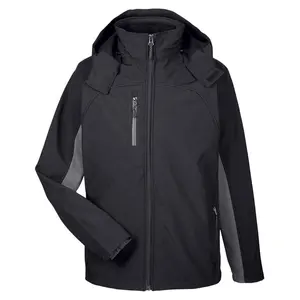 Veste d'hiver softshell pour homme et femme de qualité supérieure, 100% polyester, coupe-vent, fermeture éclair, polaire thermique, capuche respirante, séchage rapide - Product Image 1