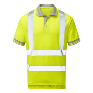 Camiseta Polo de Poliéster Amarillo de Alta Visibilidad Soban Personalizada, Ropa de Trabajo de Seguridad Reflectante de Secado Rápido, Certificación CE, Manga Corta, Unisex - Product Image 4