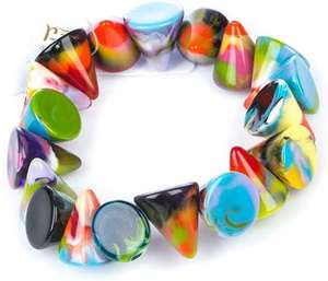 Collier de perles en résine sculptées, bijoux avec motif gravé, style de conception personnalisé - Product Image 2