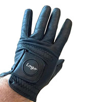 Gants de golf brodés en cuir Cabretta, design personnalisé, vente directe, couleurs variées, vente en gros