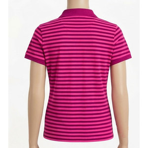 Polo de sport de luxe pour femme Ringer, tissu en mélange de coton de qualité supérieure, manches courtes, anti-rétrécissement, style décontracté streetwear - Product Image 2
