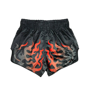 Shorts de boxe Muay Thai personnalisés OEM avec tissu satiné de qualité supérieure, séchage rapide, unisexe, 100% polyester, logo personnalisé, prix de gros - Product Image 6