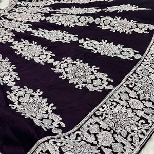 Lehenga Choli Hand Drawn Embroidery Work Blouse Pieces Net Dupatta Winter Summer for Party Occasions Latest Designer Faux <b>Fur</b> - Product Image 3