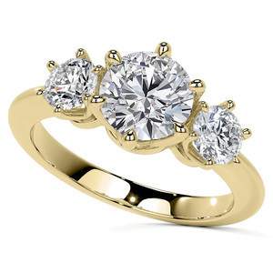 แหวนทองคำแท้ 14k/18k ประดับเพชรแล็บโกรว์ 3 เม็ด ดีไซน์สวยหวาน สำหรับผู้หญิง เหมาะสำหรับเป็นแหวนหมั้นและแหวนวันครบรอบแต่งงาน ได้รับการรับรองจาก IGI - Product Image 4