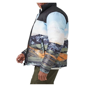 Doudoune ultra-légère avec rembourrage à bulles en tissu d'oie de canard Saison d'hiver Fermeture à glissière Service OEM Veste à impression sublimée - Product Image 4