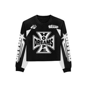 T-shirts personnalisés imprimés effet vieilli délavé à l'acide, 260 g/m² en molleton bouclette, coupe ample, t-shirts surdimensionnés épais pour hommes à manches longues - Product Image 3