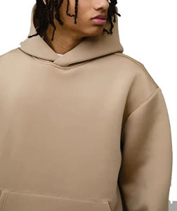 Sudadera con Capucha Oversize de Felpa 100% Algodón, Unisex, de Gran Gramaje, con Hombros Caídos, Estilo Pullover, con Logotipo Personalizado, para Hombre, Estilo Urbano - Product Image 2