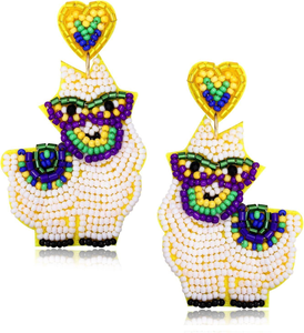 ต่างหูฟักทองสำหรับเทศกาลฮาโลวีนสุดพิเศษ งานฝีมือปักลูกปัดสีดำทอง งานปักครอสติช - Product Image 3