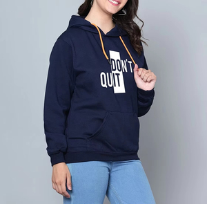 เสื้อฮู้ดผู้หญิงคุณภาพสูง OEM ODM แบบกำหนดเอง ผ้าฝ้าย 100% พิมพ์โลโก้ด้านหน้า สวมใส่สบายๆ สำหรับฤดูใบไม้ร่วง มีกระเป๋า - Product Image 6
