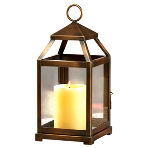 Lanterne à bougie en bronze de qualité supérieure, métal et verre, porte-bougie suspendu pour décoration intérieure et extérieure, mariage, balcon et table. - Product Image 1