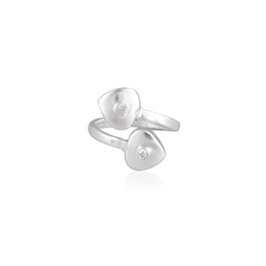 Vintage Women's Cubic Zirconia Gemstone <b>Adjustable</b> Stylish <b>Ring</b> | 925 Sterling Silver for Wedding & Party - Product Image 1