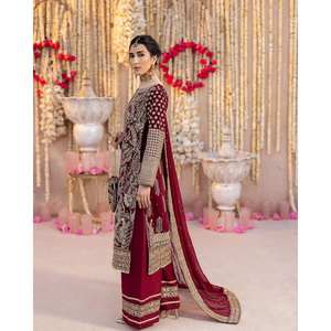 Top Designer Party Wear-Ensemble Plazzo et Dupatta avec broderie lourde Taille XL - Product Image 5