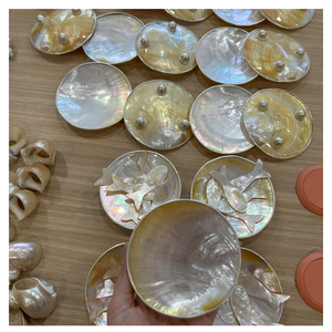 Plateau en nacre naturelle fait main de qualité supérieure, coquille de mer, pour cadeau et décoration intérieure - Product Image 4