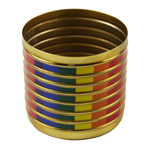 Vase à fleurs en laiton et métal arc-en-ciel, décorations LGBTQ pour la maison, décoration de table, vase de sol en fer multicolore pour le salon - Product Image 4