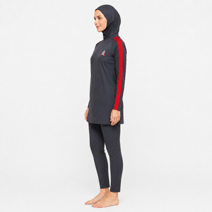 Conjunto de Burkini para Mujer, Diseño Cómodo y con Buen Cobertura, Secado Rápido, Ecológico, Ligero, Tela de Spandex/Poliéster, Fácil Movimiento, Piscina - Product Image 3