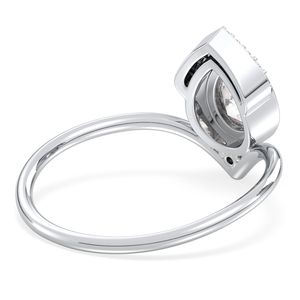 Bague REYES en argent sterling 925 avec moissanite taille poire de 0,79 carat pour femme – Bijou élégant pour fiançailles et mariage - Product Image 4