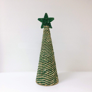 Árbol de Navidad de Jacinto de Agua y Pasto Marino Natural, Decoración Navideña Tejida a Mano, Decoración Ecológica para el Hogar, Venta al por Mayor Kingcraftviet - Product Image 3