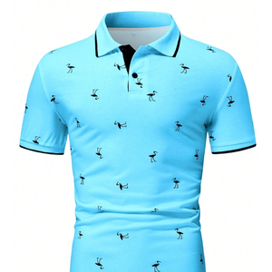Camisas de Golf Personalizadas para Hombre con Estampado Hawaiano Antiarrugas, Diseño Vibrante de Verano - Product Image 1