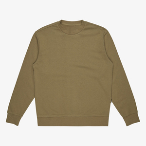 Sweat-shirts surdimensionnés pour hommes en gros, 350 GSM, logo personnalisé, mélange coton-polyester, épaules tombantes, col rond, décontractés - Product Image 5