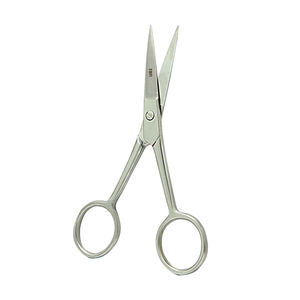 Ciseaux de toilettage en acier inoxydable de 10 cm pour droitiers, ciseaux de précision à 28 dents, manche moyen pour la mise en forme de la barbe et de la moustache - Product Image 2