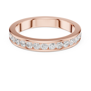 Anillo de Eternidad Clásico con Diamantes Engastados en Canal, Oro Rosa de 18K - Product Image 4