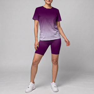 Conjunto de Dos Piezas de Verano para Mujer, Ropa Casual al por Mayor, Conjuntos de 2 Piezas con Diseño Tie Dye Personalizado, Trajes Deportivos para Mujer - Product Image 5