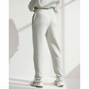 Pantalones Deportivos de Felpa Gris para Mujer, Corte Recto, Cintura Media, con Cordón, Casuales, Largos, Color Sólido, 100% Algodón, para Otoño - Product Image 3