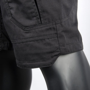 Shorts cargo respirants pour hommes, en toile de coton, taille élastique, 6 poches, décontractés, fitness, streetwear, OEM - Product Image 3