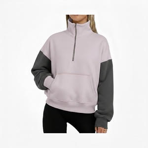 Sweat-shirt personnalisé pour femme, surdimensionné, à manches longues, col roulé, en molleton bouclette, polyester/coton, décontracté, respirant, écologique - Product Image 6