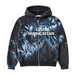 Sudadera con capucha personalizada unisex de forro polar para invierno, corte regular, con logo impreso DTG, estilo urbano, chaqueta lisa - Product Image 6