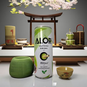 HALAL 240ml Matcha Latte Premium Listo para Beber, Té Verde Cultivado en Malasia, Diseño Delgado, Elegante Envase en Lata y Caja - Product Image 1