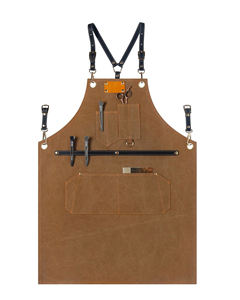 Delantal de Lona de Lujo con Cremallera Ajustable Cruzada en la Espalda, Impermeable, Antichoque, Personalizable para Chef, Barbacoa, Barbero, Carpintero, Taller - Product Image 6