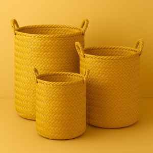 Cesto de Lavandería de Ratán Tejido a Mano, Organizador Sheetal Pati |   Cesta de Almacenamiento Multiusos Rústica de Fibra Vegetal Ecológica | - Product Image 6