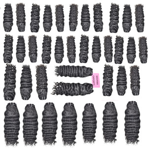 เครื่องจักรผลิตผมแท้จากวัดอันดราปัฎษฐ์ แบบ Double Weft ลอนลึก สีธรรมชาติ ผมอินเดียแท้แบบ Remy น้ำหนัก 100 กรัม แบบคลิปอิน - Product Image 1