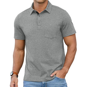 Camisetas Polo de Algodón Piqué de Secado Rápido, Uniformes con Logotipo Bordado, Ropa de Golf, Camisetas Polo 100% Algodón para Hombre con Logotipo - Product Image 2