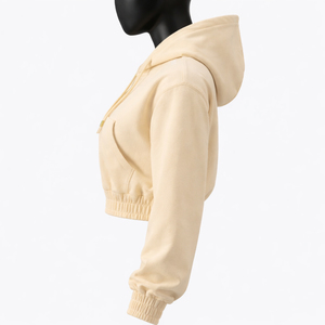 Newest Design Made Zipper Up Hoodies Reasonable Price Adjustable Drawstring Winter Warm Thick Fleece Hooded <b>Jumper</b> Jacket - Product Image 3