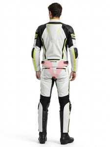 Women's White Black Leather Motorcycle Racing <b>Suit</b> Breathable <b>Full</b> <b>Body</b> Protective Riding Gear Set - Product Image 4