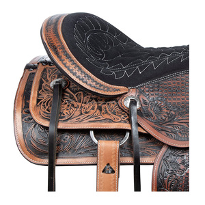 100% Original cuir Western Pleasure Trail équitation selle ombragée Portable équitation selle avec accessoires assortis en vrac - Product Image 6