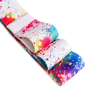 Bandes de Résistance en Tissu Effet Peinture Éclaboussée en Gros avec Patch Logo Personnalisé – Bande Élastique d'Exercice pour Fitness et Entraînement en Salle de Sport - Product Image 1