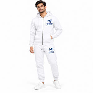 Ensemble de survêtement unisexe en polyester et molleton 100 % coton, coupe ample, délavé à l'acide, doux et extensible, idéal pour l'été - Product Image 2