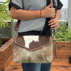 Vente en gros de fabricant personnalisé 2025 sac à bandoulière en cuir de vachette pour femmes, sacs à main à bandoulière en cuir véritable - Product Image 4