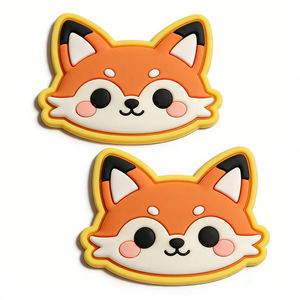 Parche de PVC suave con forma de animal de dibujos animados, ecológico, termoadhesivo, insignia de goma, logotipo personalizado, accesorio DIY para ropa, bolsos y sombreros - Product Image 4