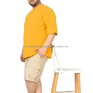 T-shirt Oversize Homme en Coton Uni à Épaules Tombantes, Séchage Rapide et Respirant, Sans Col, pour Adultes – Vente en Gros à Prix Abordable - Product Image 1