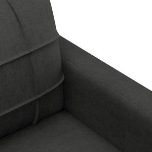 Fauteuil individuel en tissu noir (100 % polyester) pour salon, avec structure en métal et textilène, au design élégant - Product Image 6