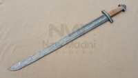 Дамасская ручная работа D-POMMEL двойной оттенок обернуть проволочную ручку NMT-2509 меча Викинг