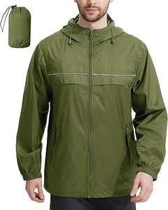 Veste coupe-vent d'hiver longue pour homme, style décontracté, imperméable, légère, avec col montant et capuche, idéale pour l'extérieur – Vente en gros - Product Image 1