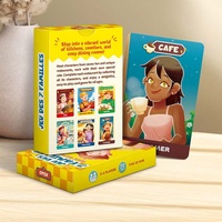 Jeu de cartes familial classique Les 7 Familles (Jeu Des 7 Familles) - Série Restaurant Marque ROYAL 42 cartes 58x88mm Vernis à base d'eau