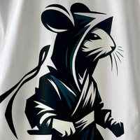 T-shirts amples en molleton français polyester/coton, imprimés sur mesure avec motifs anime, style streetwear pour hommes, respirants et unis, pour l'été