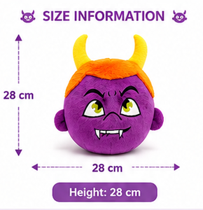 Cojín de Peluche Suave de Demonio, Inspirado en Anime, Horror, Lindo, de Fantasía Oscura, Cojín Decorativo Relleno de Tela Velboa - Product Image 5